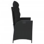 Garden recliner with black synthetic rattan cushions by , garden benches - Ref: Foro24-368236, Price: 180,60 €, Discount: %