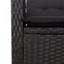 Garden recliner with black synthetic rattan cushions by , garden benches - Ref: Foro24-368236, Price: 180,60 €, Discount: %