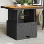 Garden table synthetic rattan and solid black acacia 70x70x72cm by , Garden tables - Ref: Foro24-368269, Price: 107,38 €, Dis...