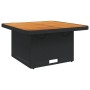 Mesa de jardín ratán sintético y acacia maciza negro 70x70x72cm de , Mesas de jardín - Ref: Foro24-368269, Precio: 107,38 €, ...