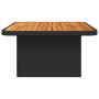 Garden table synthetic rattan and solid black acacia 70x70x72cm by , Garden tables - Ref: Foro24-368269, Price: 107,38 €, Dis...