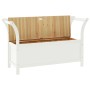 Solid white fir wood bench 107x45x75.5 cm by vidaXL, Benches for halls and storage - Ref: Foro24-351774, Price: 152,99 €, Dis...