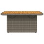 Mesa de jardín ratán sintético y madera acacia gris 90x55x71 cm de , Mesas de jardín - Ref: Foro24-368276, Precio: 128,25 €, ...