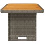 Mesa de jardín ratán sintético y madera acacia gris 90x55x71 cm de , Mesas de jardín - Ref: Foro24-368276, Precio: 128,25 €, ...