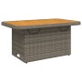 Mesa de jardín ratán sintético y madera acacia gris 90x55x71 cm de , Mesas de jardín - Ref: Foro24-368276, Precio: 128,25 €, ...