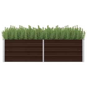 Brown galvanized steel flower bed 160x40x45 cm by vidaXL, Pots and planters - Ref: Foro24-45718, Price: 34,99 €, Discount: %