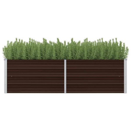 Brown galvanized steel flower bed 160x40x45 cm by vidaXL, Pots and planters - Ref: Foro24-45718, Price: 34,19 €, Discount: %