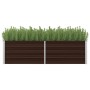 Brown galvanized steel flower bed 160x40x45 cm by vidaXL, Pots and planters - Ref: Foro24-45718, Price: 34,19 €, Discount: %