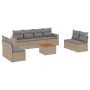 9-teiliges Gartensofa-Set mit beigen synthetischen Rattankissen von , Gartensets - Ref: Foro24-3224085, Preis: 562,41 €, Raba...