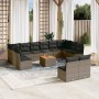 Garden sofa set with cushions 13 pieces gray synthetic rattan by , Garden sets - Ref: Foro24-3223897, Price: 740,68 €, Discou...