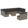 Gartensofa-Set mit Kissen, 13-teilig, graues synthetisches Rattan von , Gartensets - Ref: Foro24-3223897, Preis: 740,68 €, Ra...