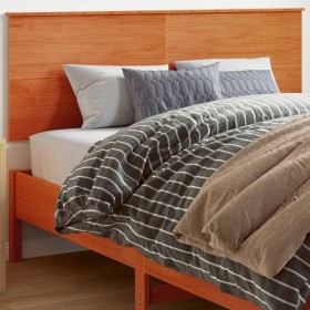 Wax brown solid pine wood bed headboard 160 cm by , Headboards and footboards - Ref: Foro24-844376, Price: 53,99 €, Discount: %