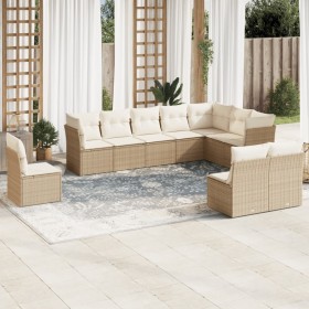 Garden sofa set with beige cushions 10 pieces synthetic rattan by , Garden sets - Ref: Foro24-3249637, Price: 828,23 €, Disco...