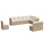 Garden sofa set with beige cushions 10 pieces synthetic rattan by , Garden sets - Ref: Foro24-3249637, Price: 869,28 €, Disco...