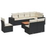 Set aus 8-teiligen Gartensofas und Kissen Kunstrattan schwarz von , Gartensets - Ref: Foro24-3257813, Preis: 527,99 €, Rabatt: %