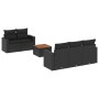 Set aus 6-teiligen Gartensofas und Kissen Kunstrattan schwarz von , Gartensets - Ref: Foro24-3224004, Preis: 384,15 €, Rabatt: %