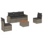 Set de muebles de jardín 6 pzas y cojines ratán sintético gris de , Conjuntos de jardín - Ref: Foro24-3224065, Precio: 358,33...