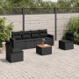 7-piece garden dining set with black synthetic rattan cushions by , Garden sets - Ref: Foro24-3224067, Price: 391,50 €, Disco...