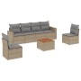 7-teiliges Gartensofa-Set und beigefarbene synthetische Rattankissen von , Gartensets - Ref: Foro24-3224071, Preis: 450,05 €,...