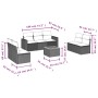 Gartensofa-Set mit beigen Kissen 8 Stück PE-Rattan von , Gartensets - Ref: Foro24-3224078, Preis: 499,86 €, Rabatt: %