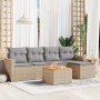 Garden sofa set with 6-piece synthetic rattan beige cushions by , Garden sets - Ref: Foro24-3224099, Price: 382,42 €, Discoun...