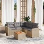 Garden sofa set with 6-piece synthetic rattan beige cushions by , Garden sets - Ref: Foro24-3224120, Price: 409,00 €, Discoun...