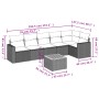 Set aus 7-teiligen Gartensofas und Kissen, synthetisches Rattan, beige von , Gartensets - Ref: Foro24-3224134, Preis: 485,96 ...