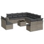 Set de sofás de jardín 12 pzas con cojines ratán sintético gris de , Conjuntos de jardín - Ref: Foro24-3219130, Precio: 774,6...