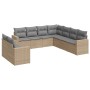 Set mit 9 Gartensofas mit beigen Kissen aus synthetischem Rattan von , Gartensets - Ref: Foro24-3219139, Preis: 642,98 €, Rab...