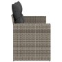 Garden sofa with cushions, 2 seats, synthetic gray rattan by , Outdoor sofas - Ref: Foro24-366122, Price: 177,22 €, Discount: %