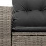 Garden sofa with cushions, 2 seats, synthetic gray rattan by , Outdoor sofas - Ref: Foro24-366122, Price: 177,22 €, Discount: %