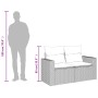 Garden sofa with cushions, 2 seats, synthetic gray rattan by , Outdoor sofas - Ref: Foro24-366122, Price: 177,22 €, Discount: %