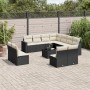 Garden sofa set 12 pieces with black synthetic rattan cushions by , Garden sets - Ref: Foro24-3219126, Price: 698,56 €, Disco...