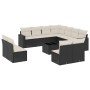 Garden sofa set 12 pieces with black synthetic rattan cushions by , Garden sets - Ref: Foro24-3219126, Price: 698,56 €, Disco...