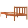 Estructura de cama madera maciza de pino marrón cera 90x200 cm de , Camas y somieres - Ref: Foro24-844806, Precio: 68,85 €, D...