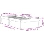 Estructura de cama madera maciza de pino marrón cera 75x190 cm de , Camas y somieres - Ref: Foro24-844833, Precio: 59,22 €, D...