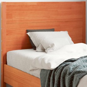 Solid wax brown pine wood bed headboard 100 cm by , Headboards and footboards - Ref: Foro24-844321, Price: 49,99 €, Discount: %