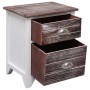 Paulownia wood brown and white bedside table 38x28x45 cm by vidaXL, Nightstands - Ref: Foro24-284048, Price: 42,93 €, Discoun...