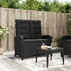 Reclining garden armchair with black synthetic rattan cushions by , garden benches - Ref: Foro24-368216, Price: 170,79 €, Dis...