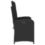 Reclining garden armchair with black synthetic rattan cushions by , garden benches - Ref: Foro24-368216, Price: 170,59 €, Dis...