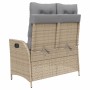 Garden reclining armchair with beige synthetic rattan cushions by , garden benches - Ref: Foro24-368240, Price: 184,90 €, Dis...