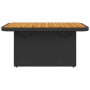 Garden table made of acacia wood and black PE rattan 90x55x71 cm by , Garden tables - Ref: Foro24-368275, Price: 105,00 €, Di...