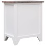 Paulownia wood brown and white bedside table 38x28x45 cm by vidaXL, Nightstands - Ref: Foro24-284048, Price: 42,93 €, Discoun...