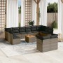 Gartensofa-Set mit Kissen 13-teilig synthetisches Rattangrau von , Gartensets - Ref: Foro24-3223918, Preis: 833,45 €, Rabatt: %