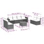 Garden furniture set 9 pieces and gray synthetic rattan cushions by , Garden sets - Ref: Foro24-3224086, Price: 525,77 €, Dis...