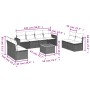 9-teiliges Gartensofa-Set mit beigen synthetischen Rattankissen von , Gartensets - Ref: Foro24-3224084, Preis: 667,99 €, Raba...