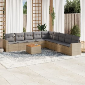 Garden sofa set with beige cushions, 10 pieces, made of synthetic rattan. by , Garden sets - Ref: Foro24-3224169, Price: 653,...