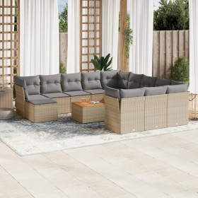 Set Gartensofas mit Kissen 13 Stück synthetisches Rattan beige von , Gartensets - Ref: Foro24-3223987, Preis: 879,94 €, Rabat...