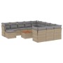 Garden set with 13-piece synthetic rattan beige cushions. by , Garden sets - Ref: Foro24-3223987, Price: 880,55 €, Discount: %