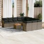 Garden sofa set 12 pieces with gray synthetic rattan cushions by , Garden sets - Ref: Foro24-3223911, Price: 726,99 €, Discou...